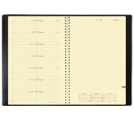 Quo Vadis - Agenda - Spiralé - 2026 - Note 24 S Prestige - Semainier Notes - Français - Impala - Noir - 12 mois et 1/2 de mi-décembre à décembre - 16x24 cm