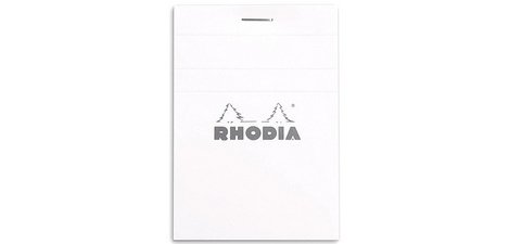 Bloc agrafé No. 11, format A7, quadrillé 5x5, blanc