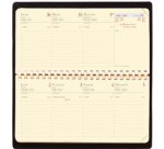 Quo Vadis - Agenda - Spiralé - 2026 - Planital S Prestige - Semainier Planning - Français - Impala - Noir - 12 mois et 1/2 de mi-décembre à décembre - 8,8x17 cm avec répertoire