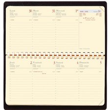 Quo Vadis - Agenda - Spiralé - 2026 - Planital S Prestige - Semainier Planning - Français - Impala - Noir - 12 mois et 1/2 de mi-décembre à décembre - 8,8x17 cm avec répertoire