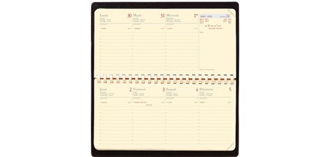 Quo Vadis - Agenda - Spiralé avec répertoire - 2027 - Planital S Prestige - Semainier Planning - Français - Impala - Noir - 12 mois et 1/2 de mi-décembre à décembre - 8,8x17 cm