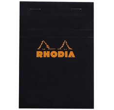 Bloc agrafé No. 13, format A6, quadrillé 5x5, noir