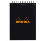 Bloc reliure intégrale Rhodia Classic 10,5x14,8 cm 80 feuillets dot microperforé 80g - Noir