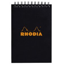 Rhodia classic notepad a5, lined - black