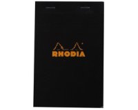 Bloc agrafé Rhodia N°14 11x17 cm 80 feuillets petits carreaux 5x5 80g - Noir