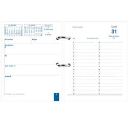 Quo Vadis - Recharge Agenda - 2026 - Bloc Planing - Journalier - Français - 12 mois de janv à déc. - 11,5x14,5 cm