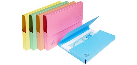 Pk 10 Doc Wallets Super 3cm A4 Blue