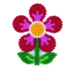 Hama Plaque pour perles midi 'Fleur', blanc