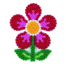 Hama Plaque pour perles midi 'Fleur', blanc