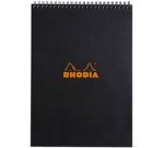 Bloc reliure intégrale Rhodia Classic 21x29,7 cm 80 feuillets dot microperforé 80g - Noir