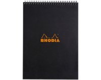 Bloc reliure intégrale Rhodia Classic 21x29,7 cm 80 feuillets dot microperforé 80g - Noir
