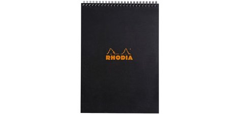 Bloc reliure intégrale Rhodia Classic 21x29,7 cm 80 feuillets dot microperforé 80g - Noir