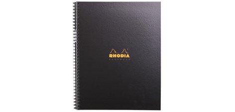 Cahier à spirale 'Note Book', format A4, ligné, noir