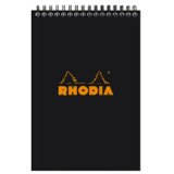 Bloc reliure intégrale Rhodia Classic 14,8x21 cm 80 feuillets dot microperforé 80g - Noir