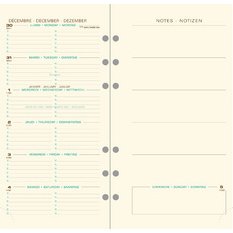 Recharge Exatime 17 Pocket - Semainier Janvier à Décembre 2026