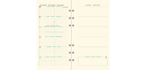 Recharge Exatime 17 Pocket - Semainier Janvier à Décembre 2026