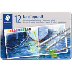 Crayon aquarellable karat aquarelle, étui de 24