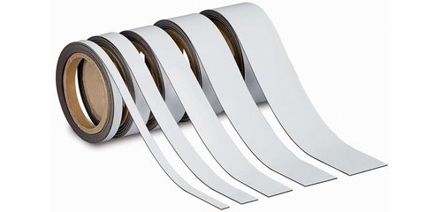 Ruban magnétique, 40 mm x 10 m, épaisseur: 1 mm, blanc