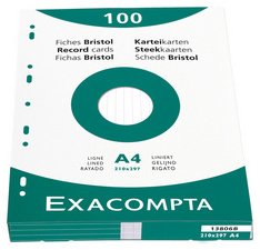 Karteikarten 210x297 kar perf ass 100St - Farben sortiert