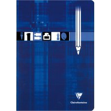 Clairefontaine staplebound drawing book a4 plain ruled - blue