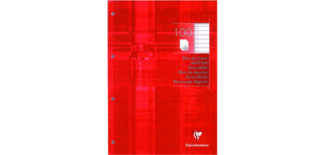 Bloc de cours, A4, ligné, 200 pages