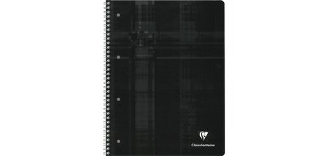 Cahier spiralé, A4, quadrillé avec marge,