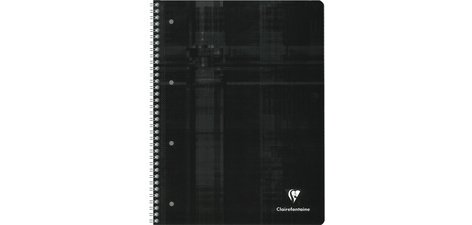 Cahier spiralé, A4, quadrillé avec marge