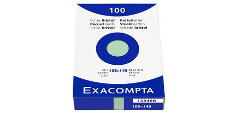 Fiches bristol, A6, ligné, blanc