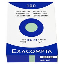 100er Packung Karteikarten kariert gelocht 105x148mm sortiert - Farben sortiert