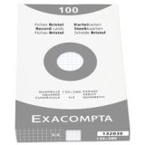 Pk 100 Exa Record Cards 125/200 White - White