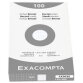 Pk 100 Exa Record Cards 125/200 Sq White - White