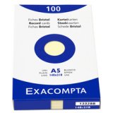 Pk 100 Exa Record Cards A5 White Lined - White