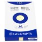 Pk 100 Exa Record Cards 148/200 Sq White - White