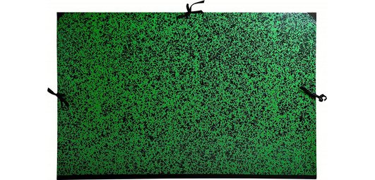 Carton à dessin Annonay avec rubans 75x105 cm - Pour format B1 - Vert