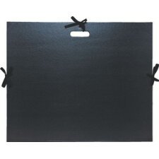 Portfolio glossy finished black kraft paper with ribbons and handle 59x72 cm - Black