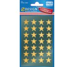 ZDesign Stickers de Noël 'étoiles', or