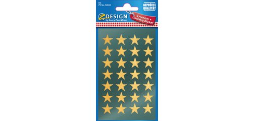 ZDesign Stickers de Noël 'étoiles', or