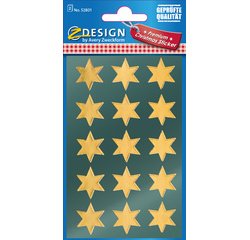 ZDesign stickers Christmas 'stars' gold