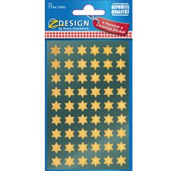ZDesign Stickers de Noël 'étoiles', or