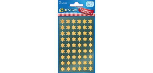 ZDesign Stickers de Noël 'étoiles', or