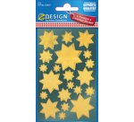 ZDesign Stickers de Noël 'étoiles', or
