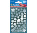 ZDesign Stickers de Nöel 'étoiles', argent