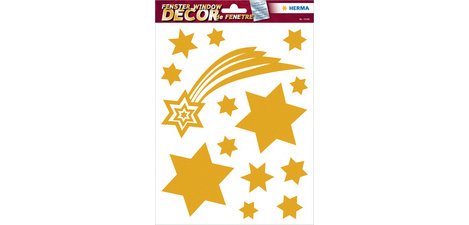 'Christmas Window Image 'Stars', gold'