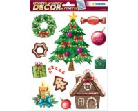 Raamsticker Kerstmis 'Kerstman'
