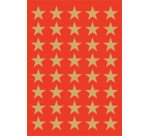 Autocollants de Noël DECOR 'étoiles', 13 mm, or