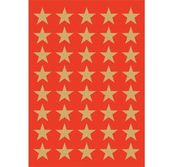 Stickers kerst DECOR 'sterren' 13 mm goud
