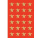 Autocollants de Noël DECOR 'étoiles', 15 mm, or