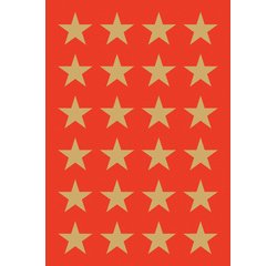 Stickers kerst DECOR 'sterren' 15 mm goud
