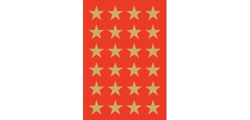 DECOR Christmas stickers 'stars', 15 mm, gold