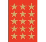 Autocollants de Noël DECOR 'étoiles', 22 mm, or